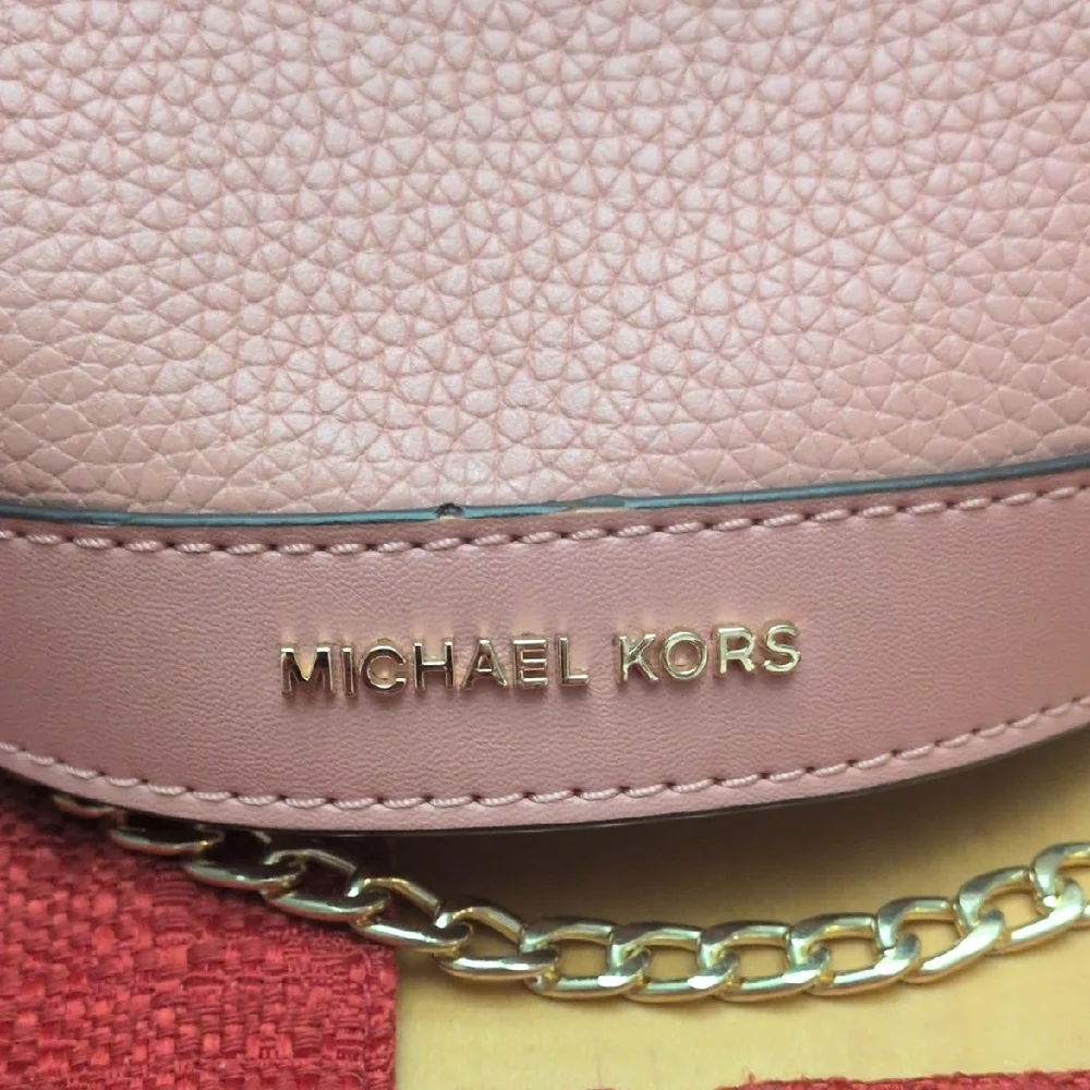 Michael Kors Townsend Blush Convertible Bucket/ Crossbody Bag with Gold Accents